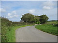 Bend in the road between Fferm Tyn Buarth and Tyn Buarth